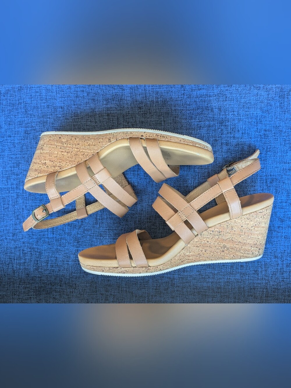 Teva Strappy Sandal Tan Wedge Heel Size 9.5